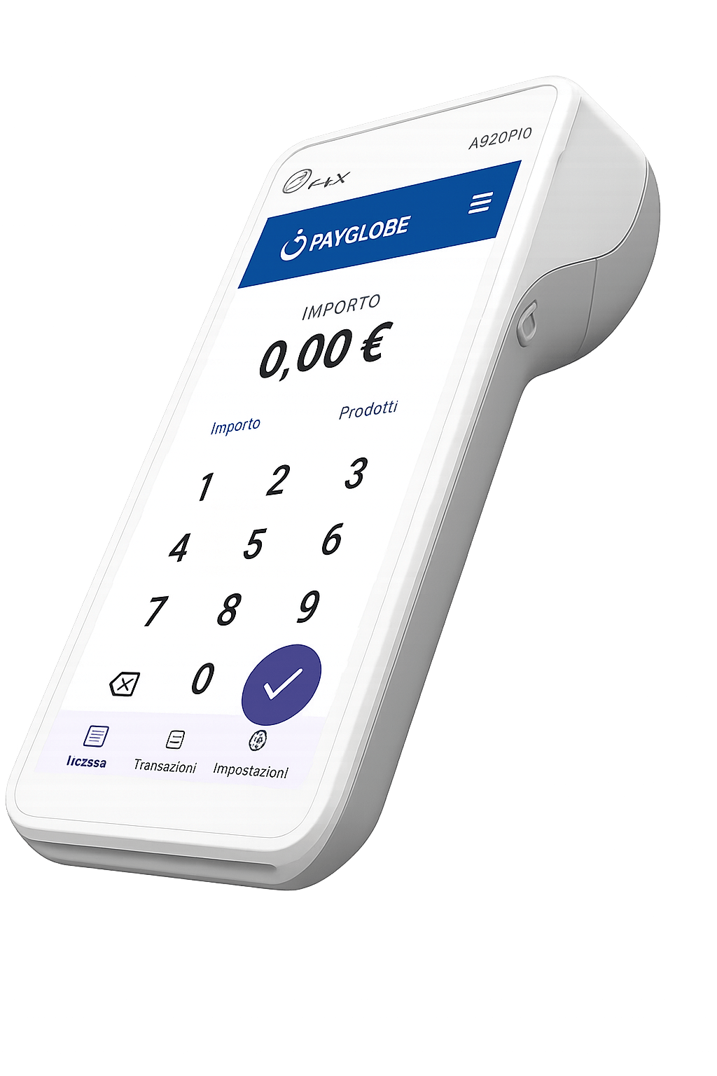 PAX A920 Pro - Schermata Incassa